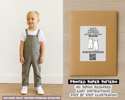 Toddler Boy Overall Jumpsuit Sewing Pattern