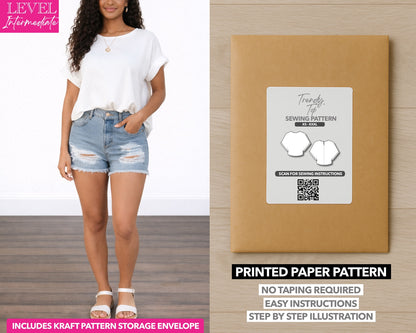 Batwing Sleeve Top printed sewing pattern with easy instructions and step by step illustrations.