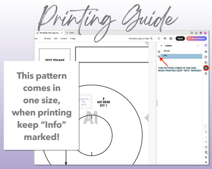 Pet Witch Hat and Cape Set sewing pattern printing guide