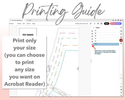 Plus Size High Waist Pants sewing pattern printing guide.