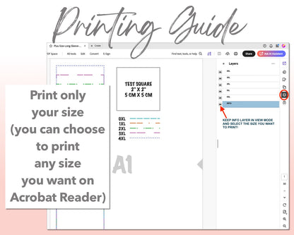 Plus Size Long Sleeve T-Shirt Dress sewing pattern printing guide.
