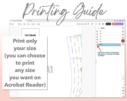 Plus Size Puff Sleeve Blouse sewing pattern printing guide.