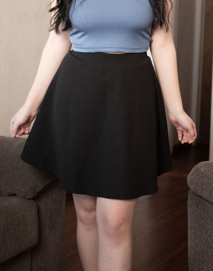 Front view of Skater Knit Skirt.