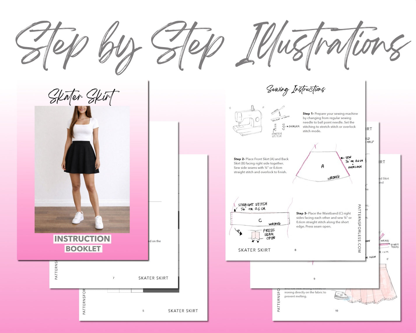 Skater Knit Skirt Sewing Pattern Patterns For Less