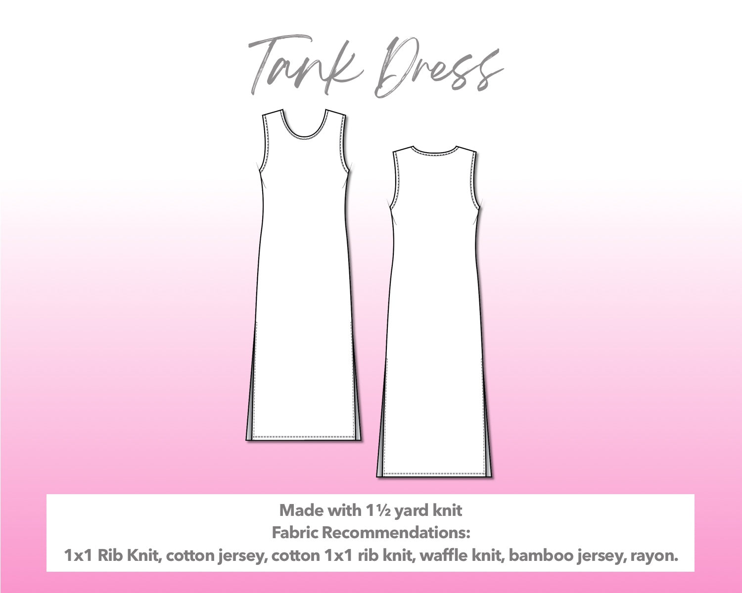 knit tank dress sewing pattern Zoey Tank & Dress