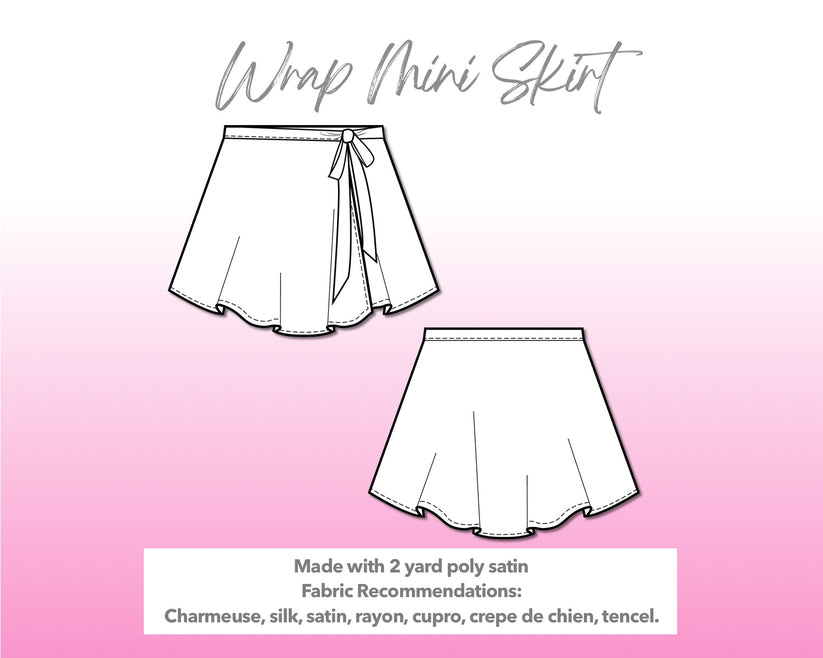 Wrap Mini Circle Skirt Sewing Pattern Patterns For Less