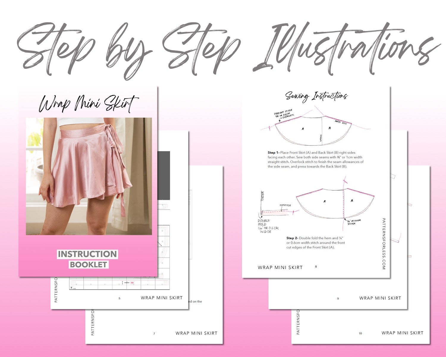 Wrap Mini Circle Skirt Sewing Pattern Patterns For Less