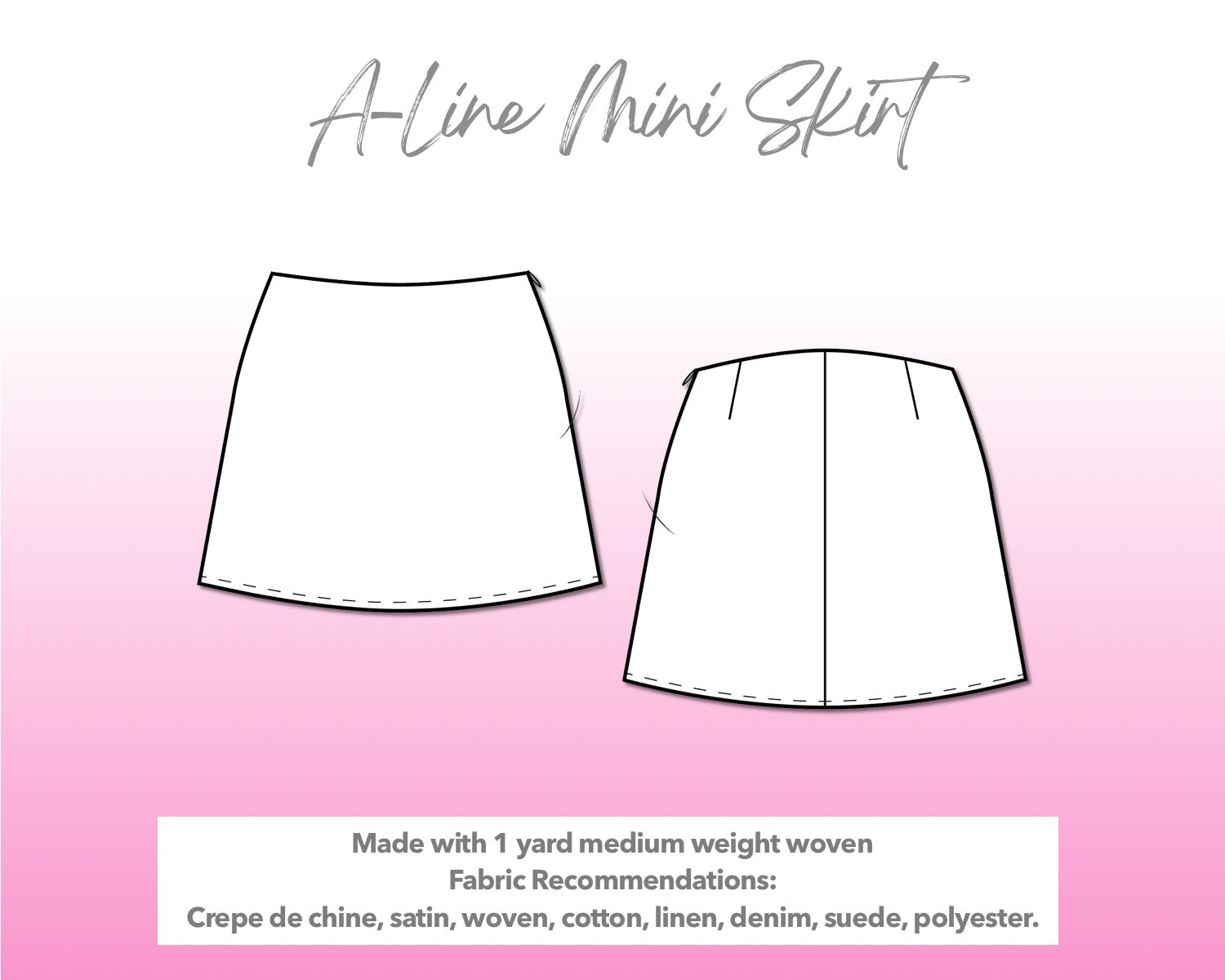 A line outlet skirt illustration