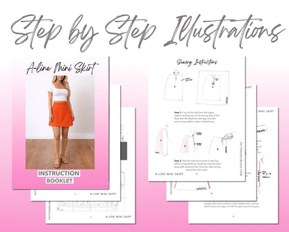 A Line Mini Skirt Sewing Pattern Patterns For Less A Line Mini Skirt Sewing Pattern Patterns For Less