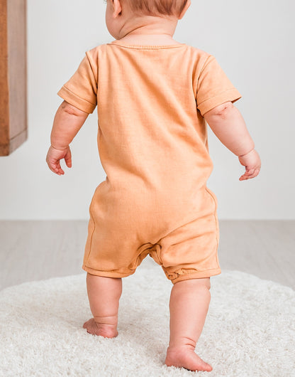 Back view of Baby Crew Neck T-Shirt Romper.