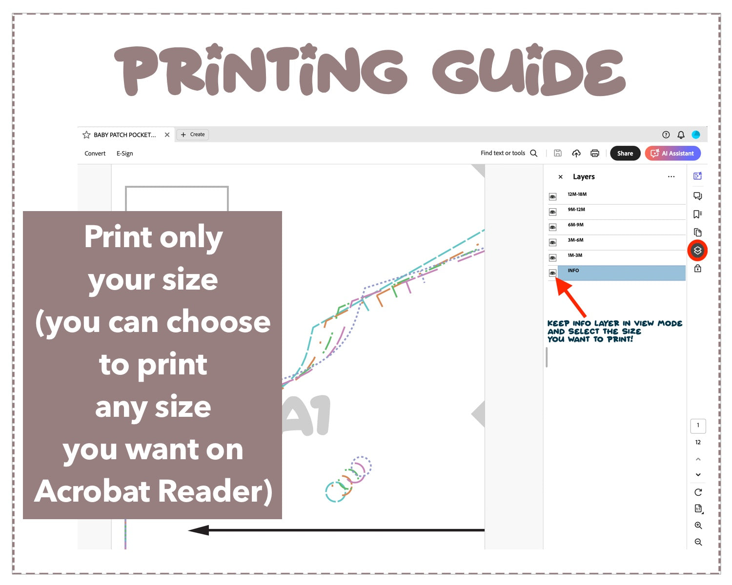 Baby Patch Pocket Romper sewing pattern printing guide.