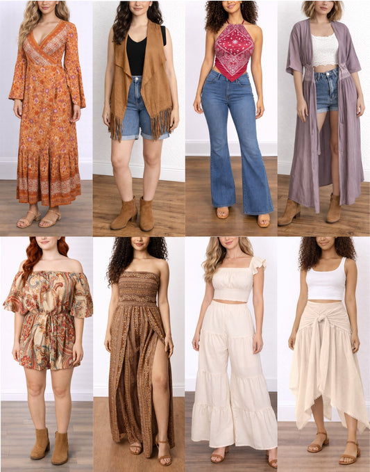 Boho Festival sewing patterns pdf sewing pattern with easy instructions and step by step illustrations.