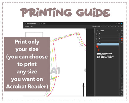 Boys Windbreaker Jacket sewing pattern printing guide.