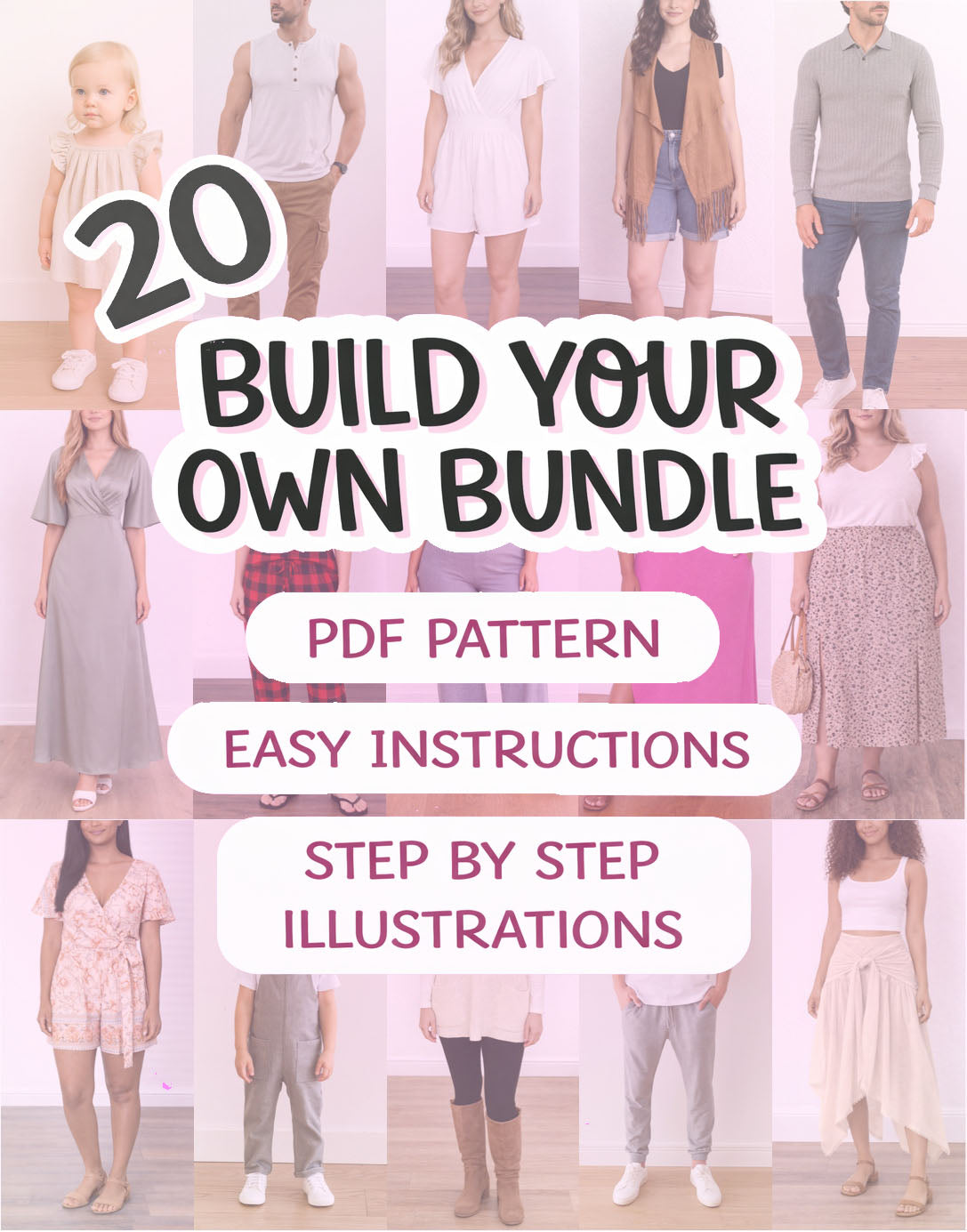Build a bundle with 20 of your favorite sewing patterns