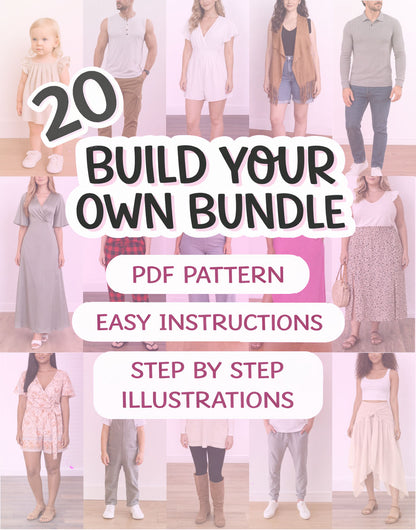 Build a bundle with 20 of your favorite sewing patterns