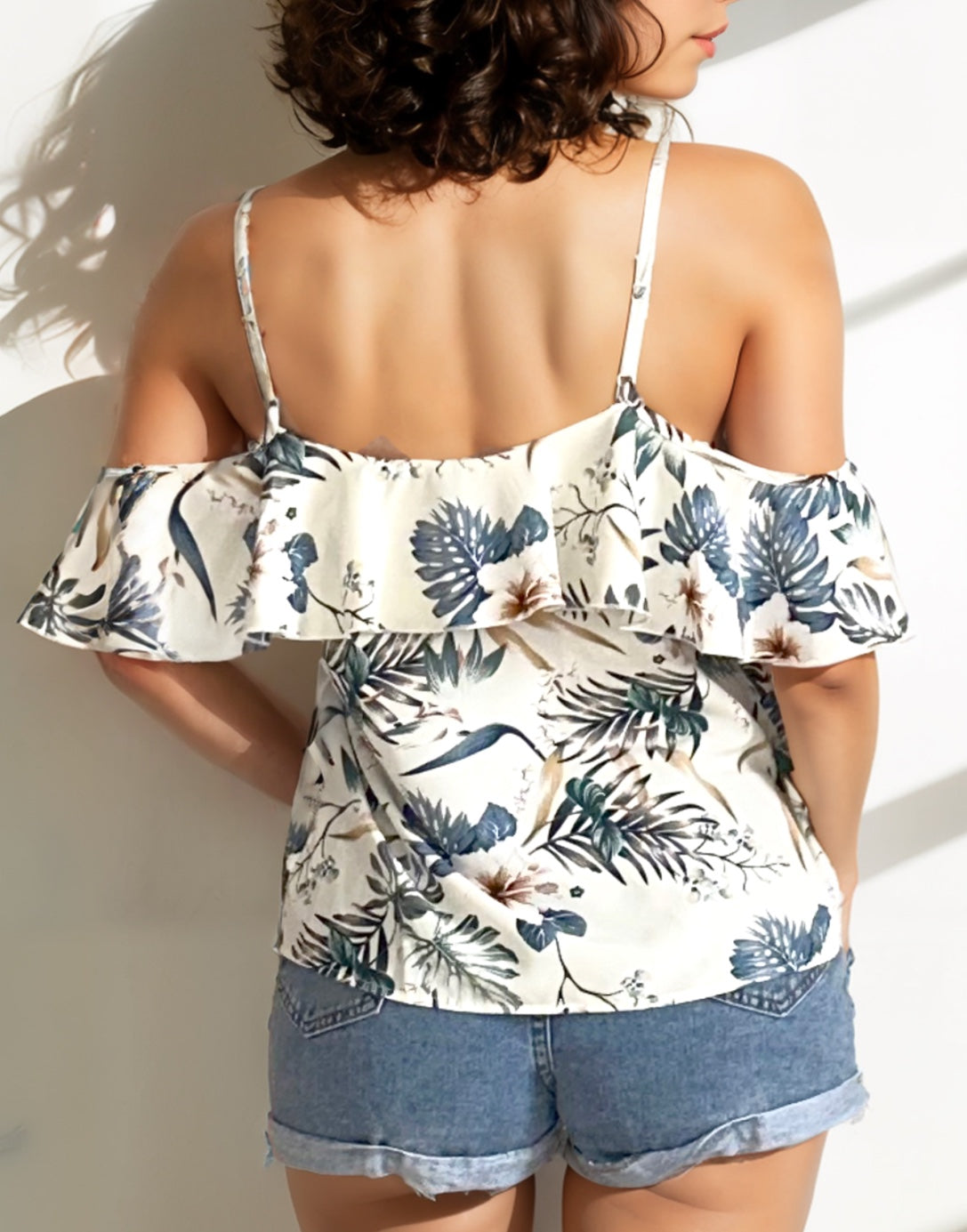 Back view of Cold Shoulder Cami Top.