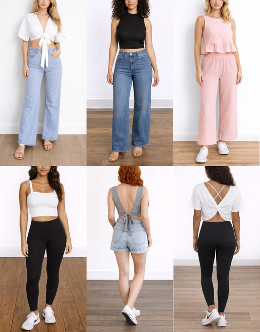 Crop top pdf sewing patterns with easy instructions and step by step illustrations.