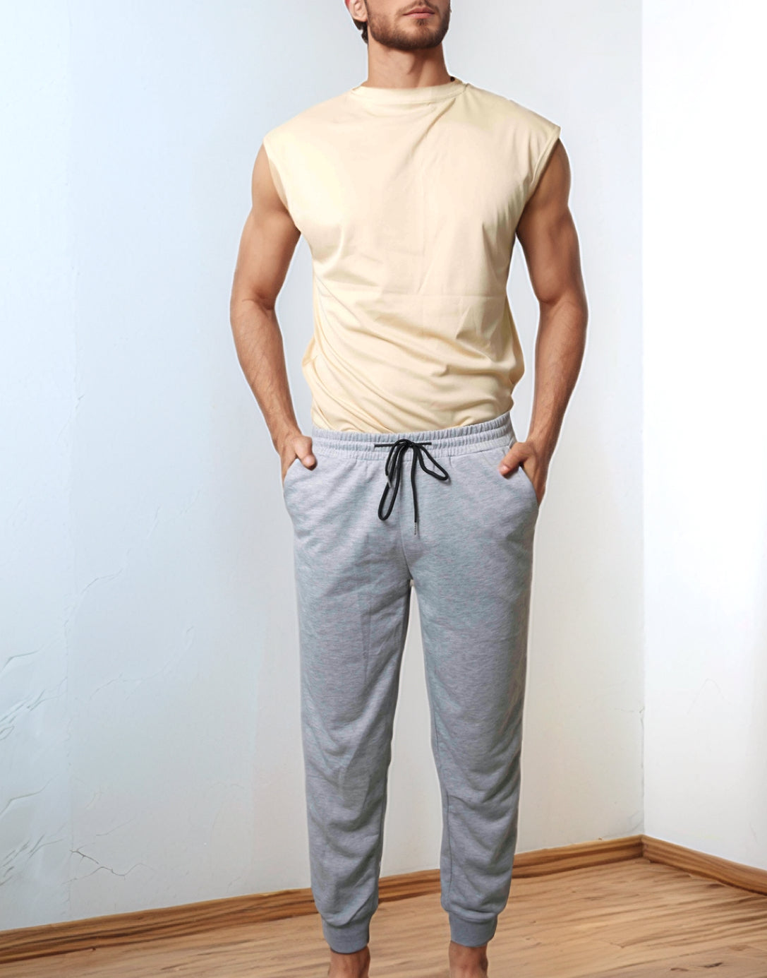 Full length photo of Drawstring Jogger Pants.