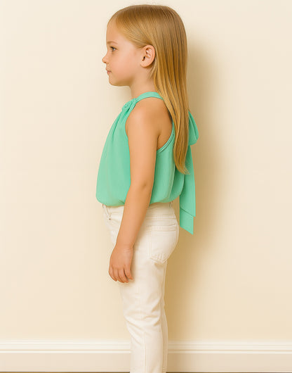 Side view of Girls Halter Top.