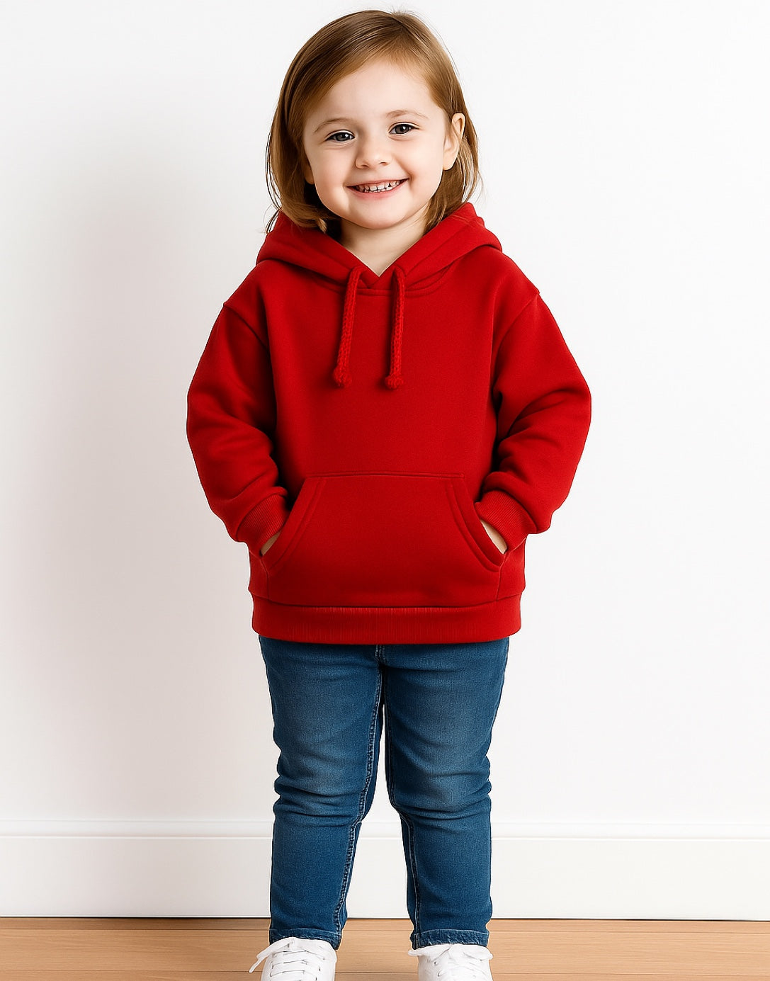 Front view of Girls Hoodie.