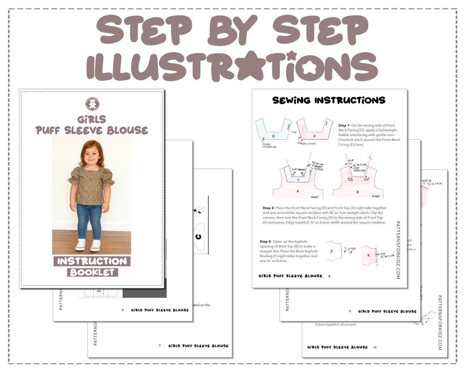 Girls Puff Sleeve Blouse Sewing Pattern – Patterns For Less pdf-square-neck-blouse-sewing-pattern-bishop-sleeve-long-sleeve-top-pattern-size-xs-xxxl-digital-download-sewing-tutorial-printable-pattern-etsy-new-zealand