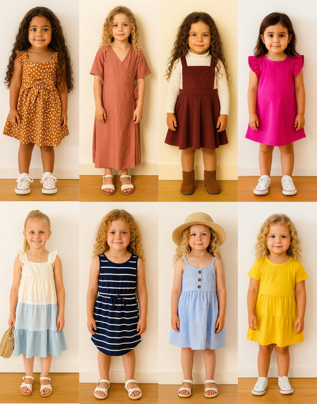 Girls Summer Dress pdf sewing patterns with easy instructions and step by step illustrations.