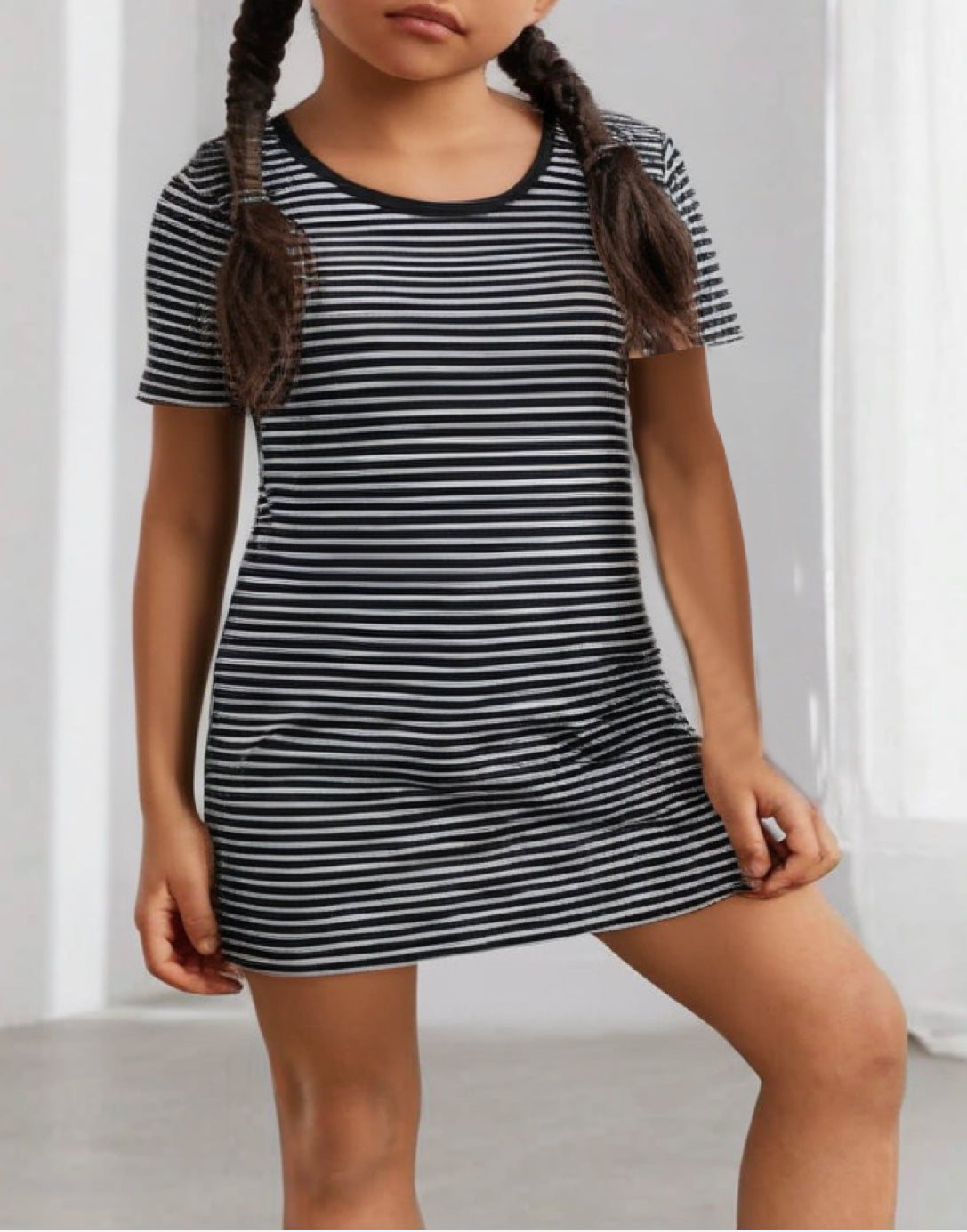 Front view of Girls T-Shirt Dress.