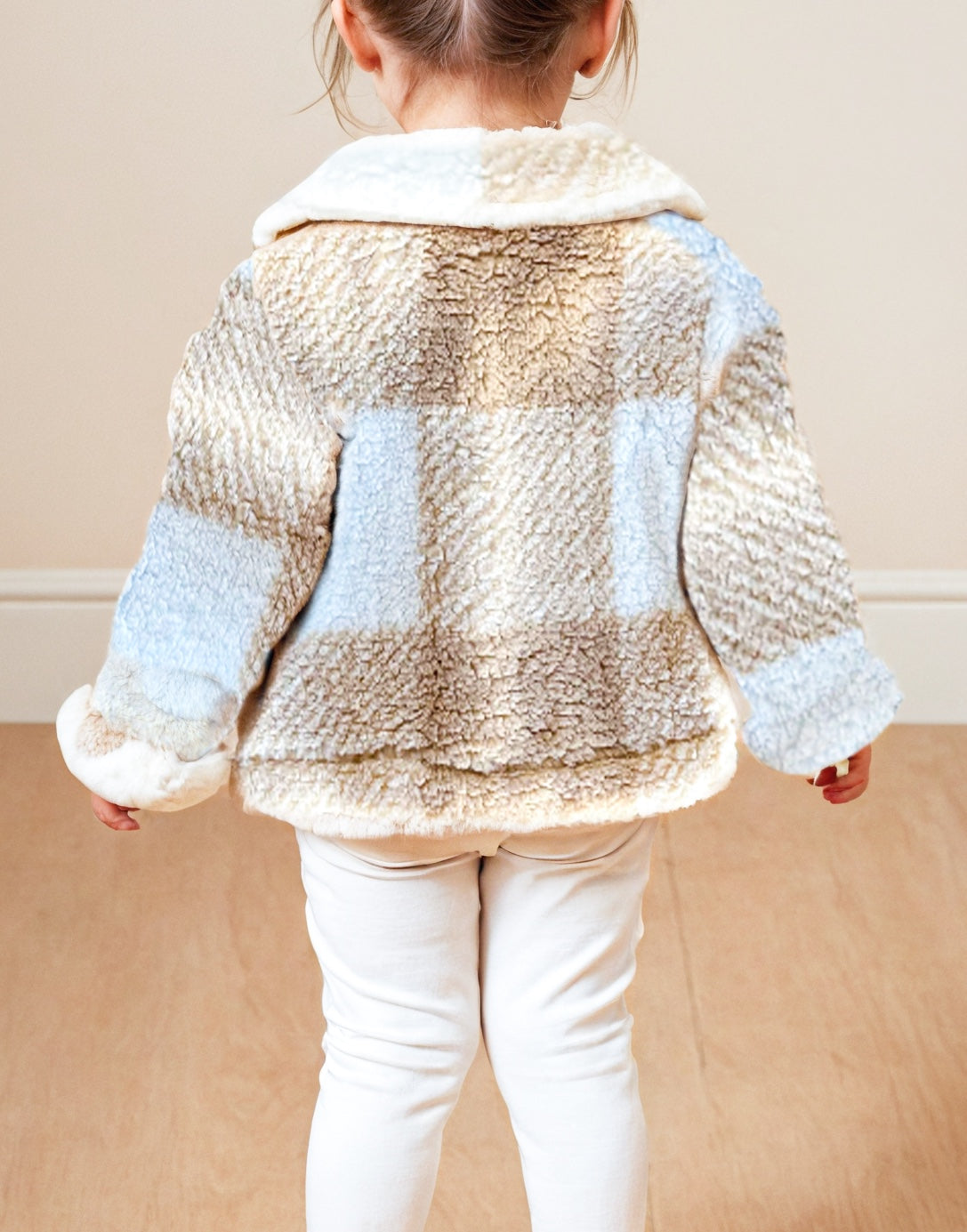 Back view of Girls Teddy Jacket.