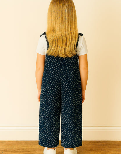 Back view of Girls Tie Shoulder Jumpsuit.