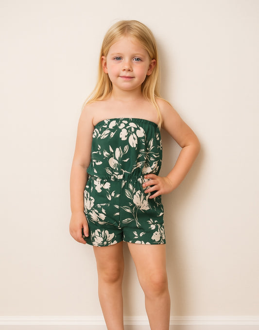 Front view of Girls Tube Romper.