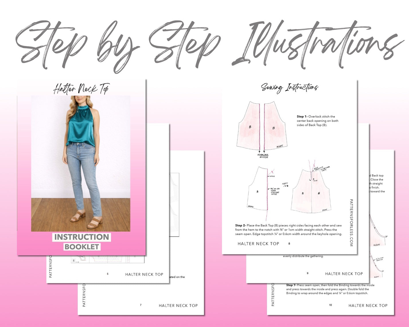 Halter Neck Top Sewing Pattern – Patterns For Less