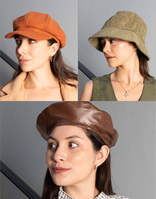 Hat pdf sewing pattern bundle with easy instructions and step by step illustrations.