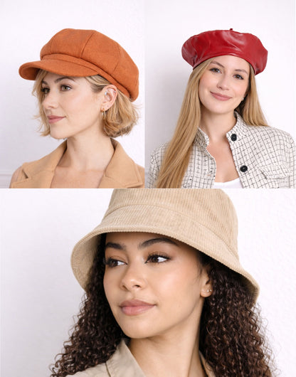 Hat pdf sewing patterns bundle with easy instructions and step by step illustrations.