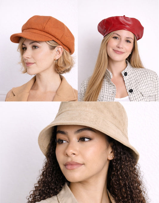 Hat pdf sewing patterns bundle with easy instructions and step by step illustrations.