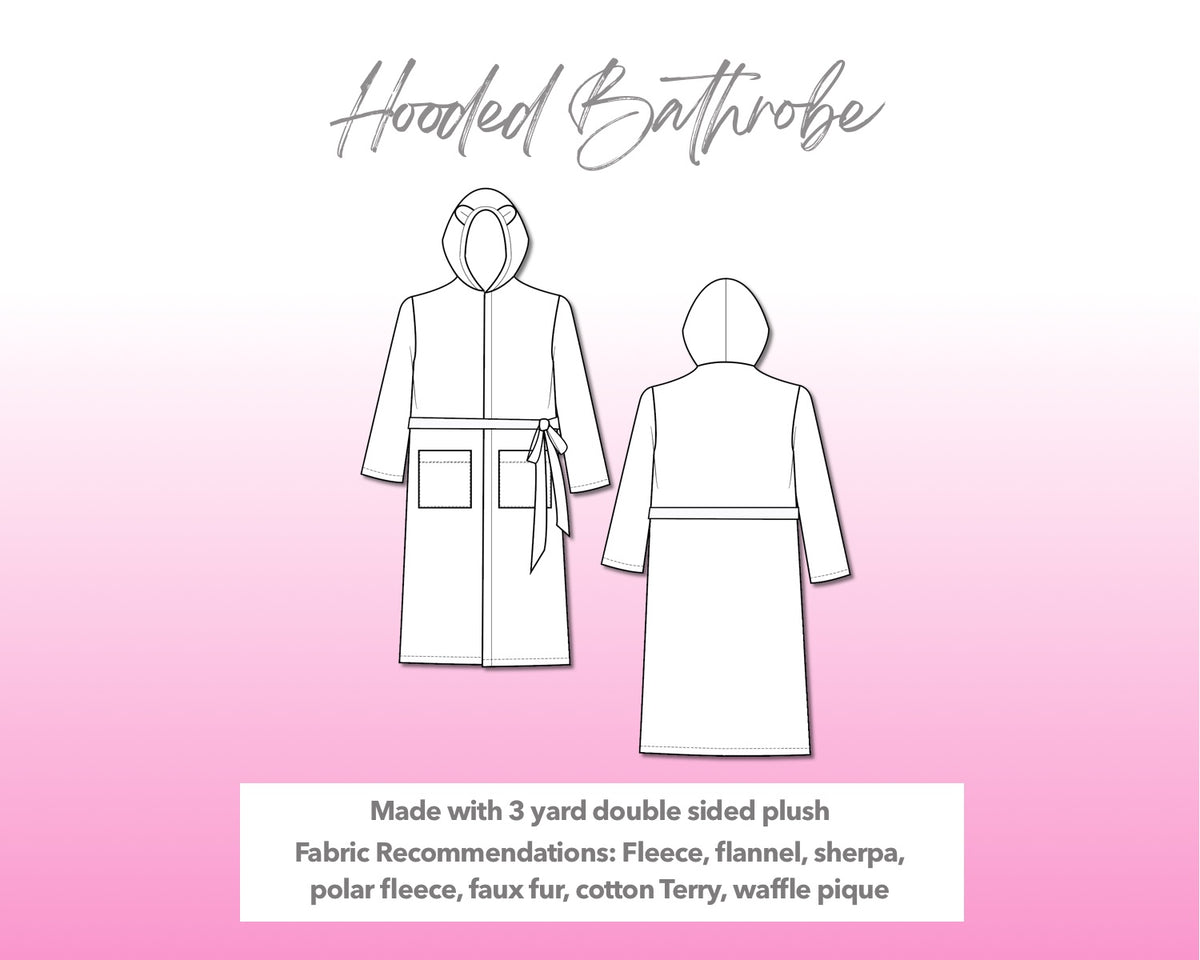 Hooded Bathrobe Sewing Pattern – Patterns For Less