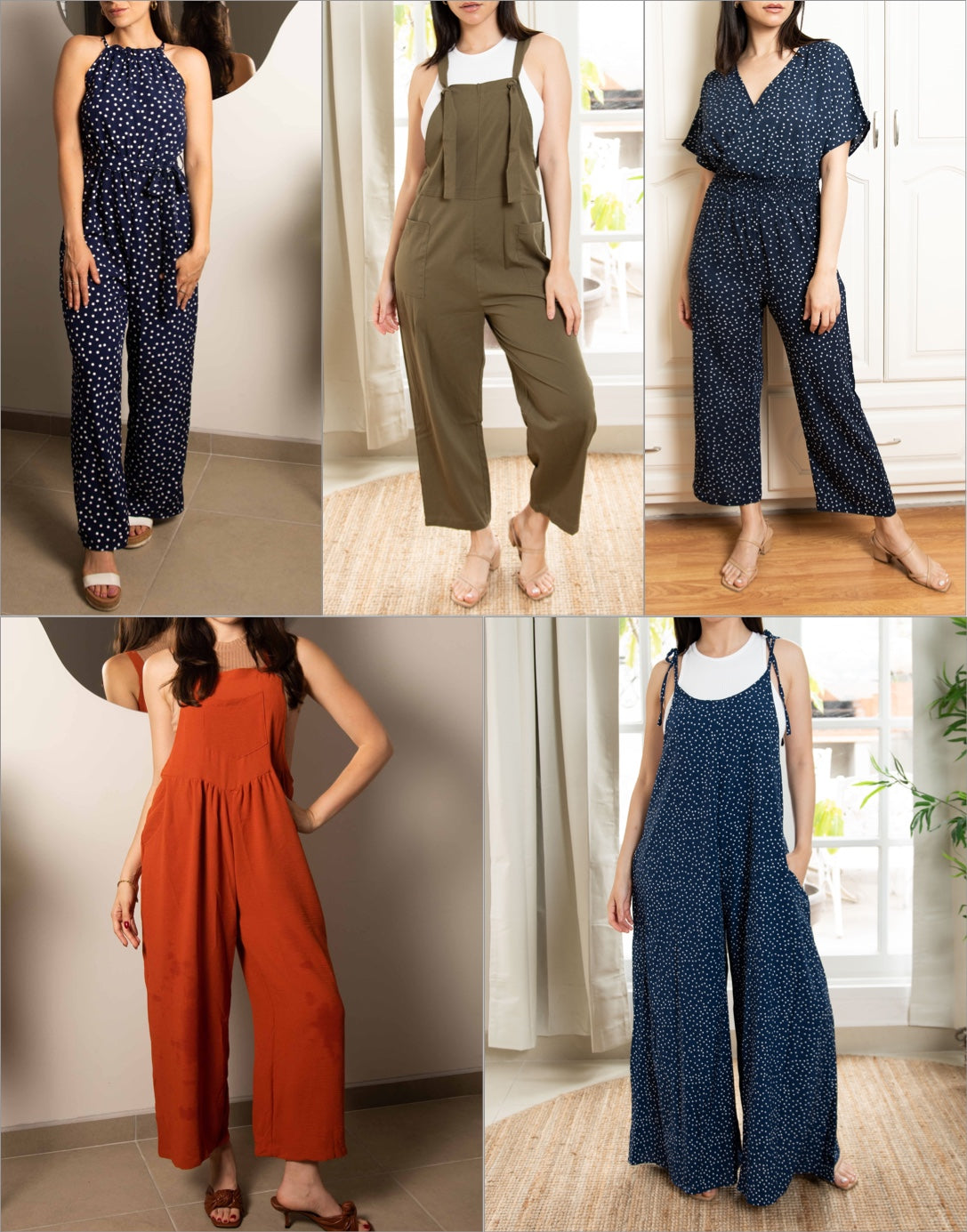 Jumpsuit pdf sewing pattern with easy instructions and step by step illustrations.