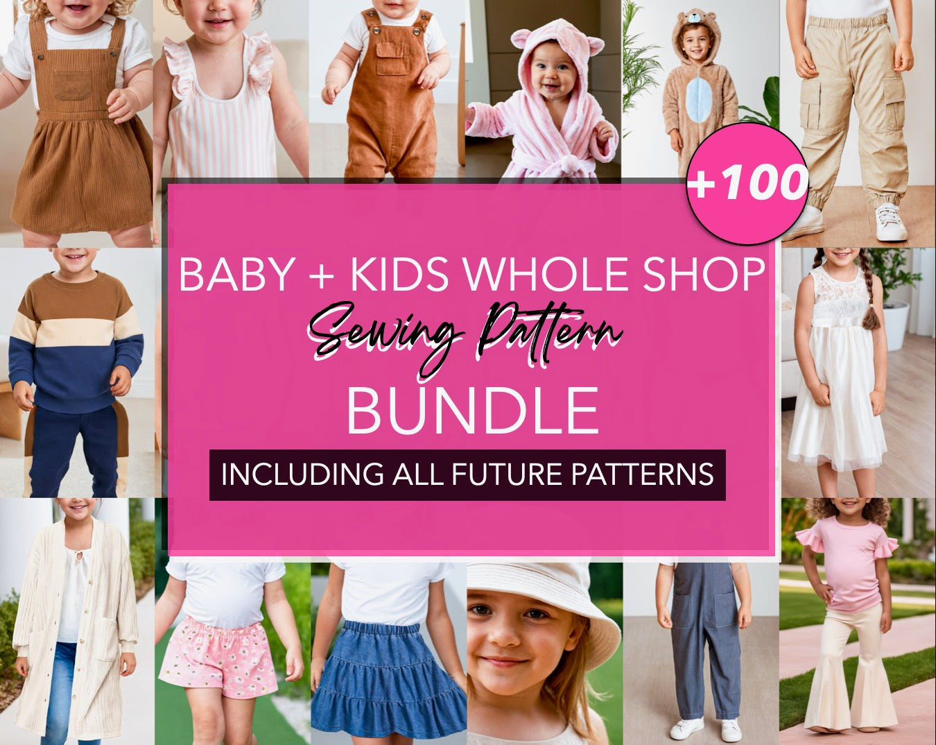 100+ kids sewing pattern bundle