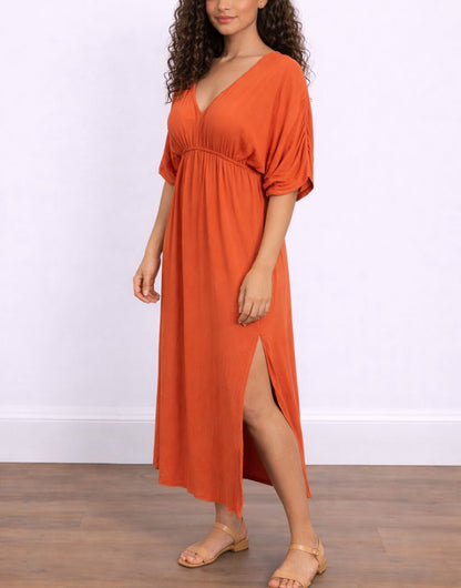 open lace back dress Trust Issues Maxi Dress Orange main image 1