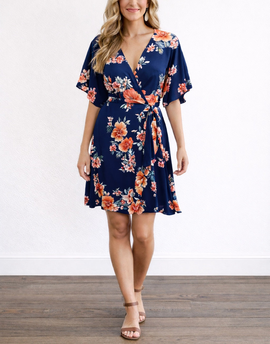 Kimono Sleeve Mini Wrap Dress – Patterns For Less