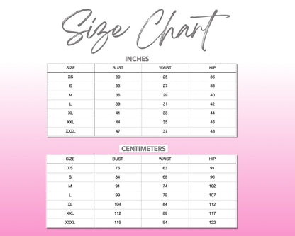 Patterns For Less size chart.