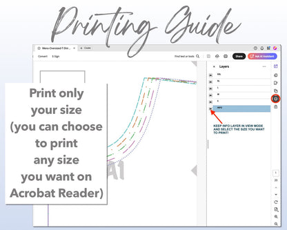 Mens Oversized T-Shirt sewing pattern printing guide.