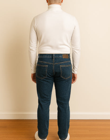 Back view of Mens Turtleneck Long Sleeve Top.