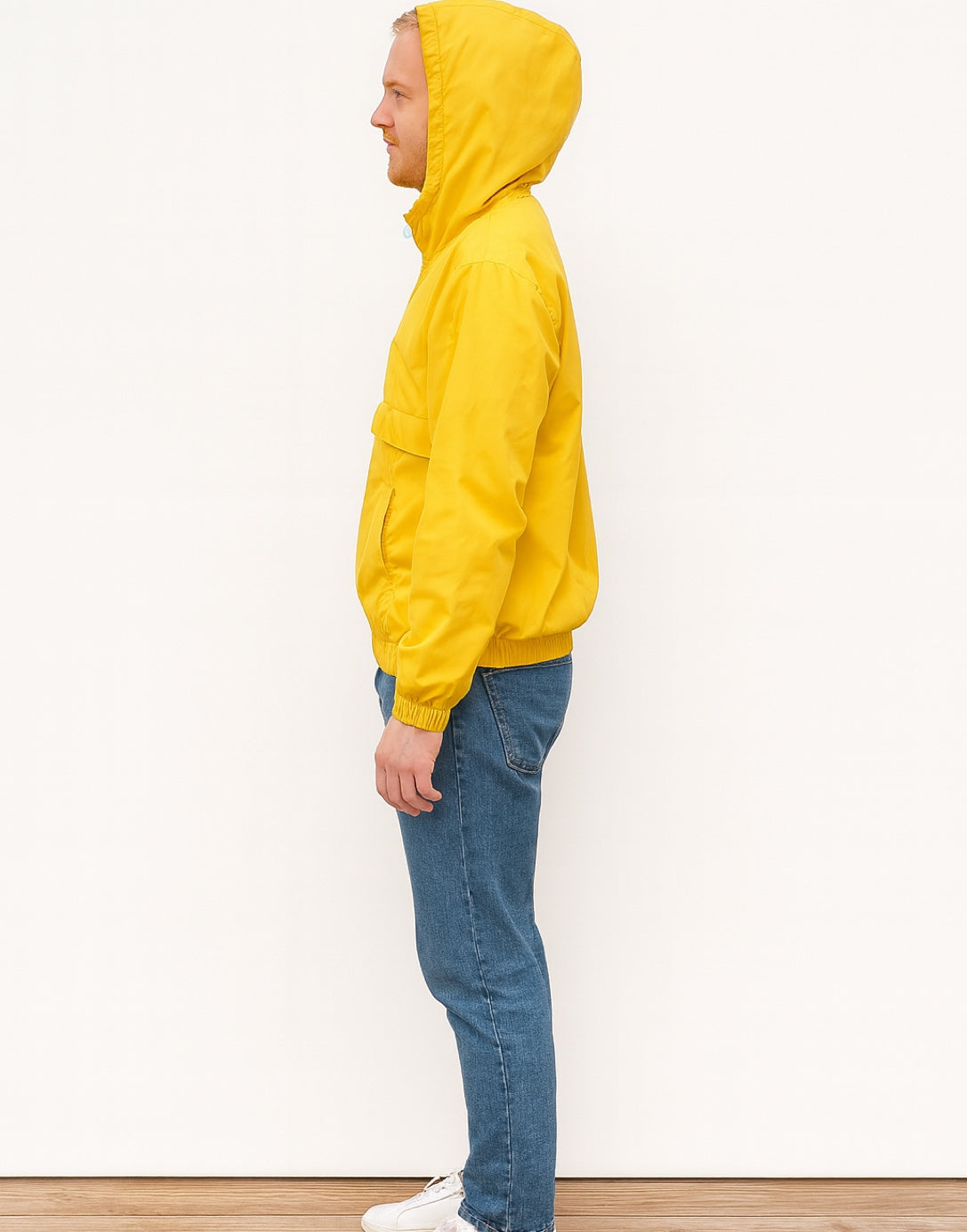 Side view of Mens Windbreaker Jacket.