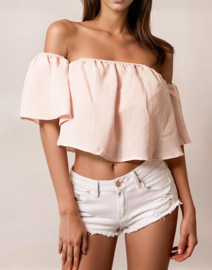 Front view of Off Shoulder Top.