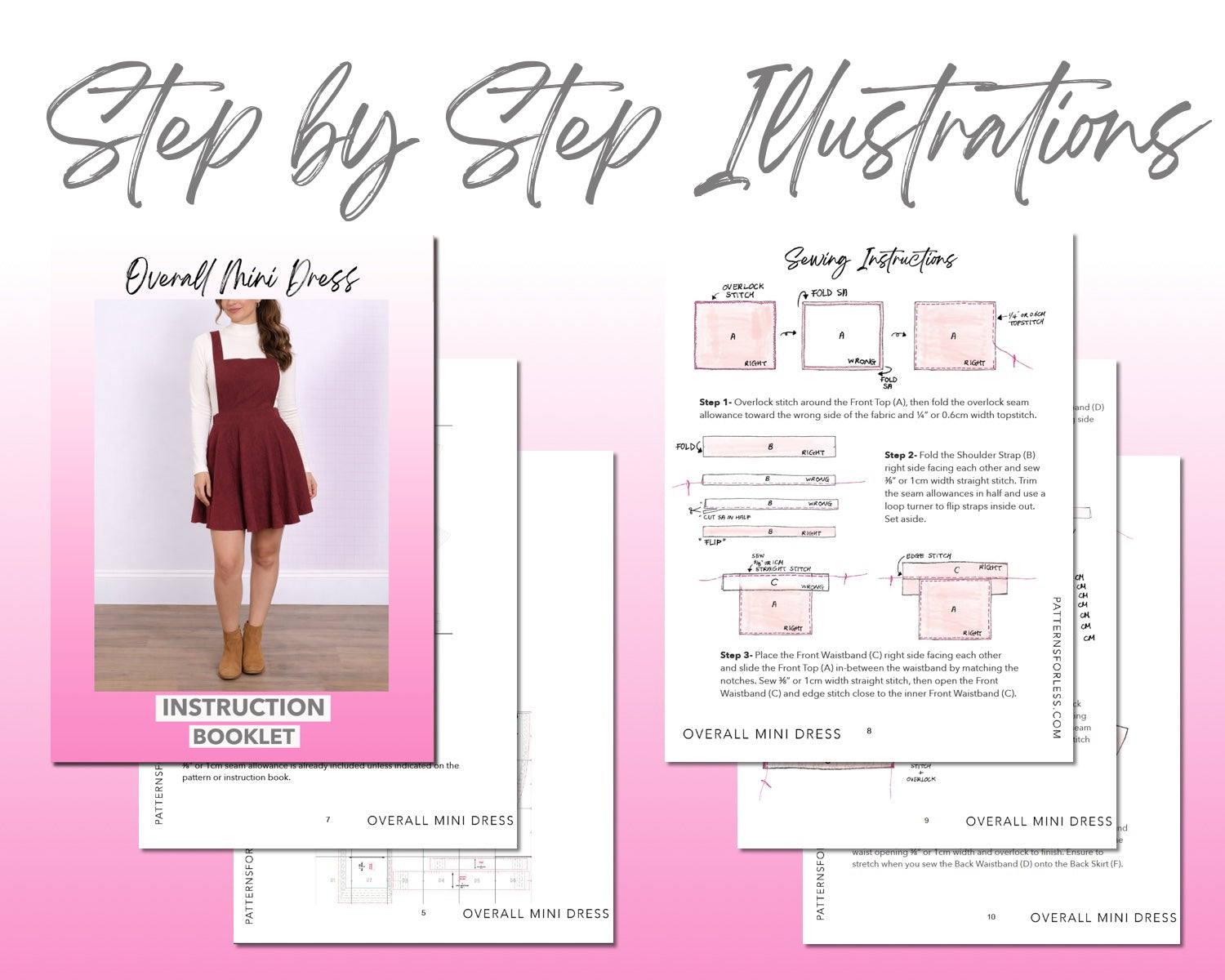 Overall Mini Dress Sewing Pattern Overall Mini Dress Sewing Pattern