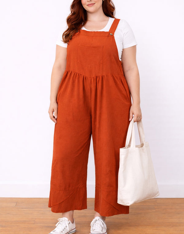 Plus Size Pinafore Jumpsuit Sewing Pattern – Patterns For Less
