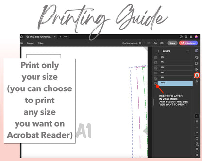Plus Size Round Neck Pocket Tank Top sewing pattern printing guide.