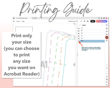 Plus Size Side Pocket Leggings sewing pattern printing guide.