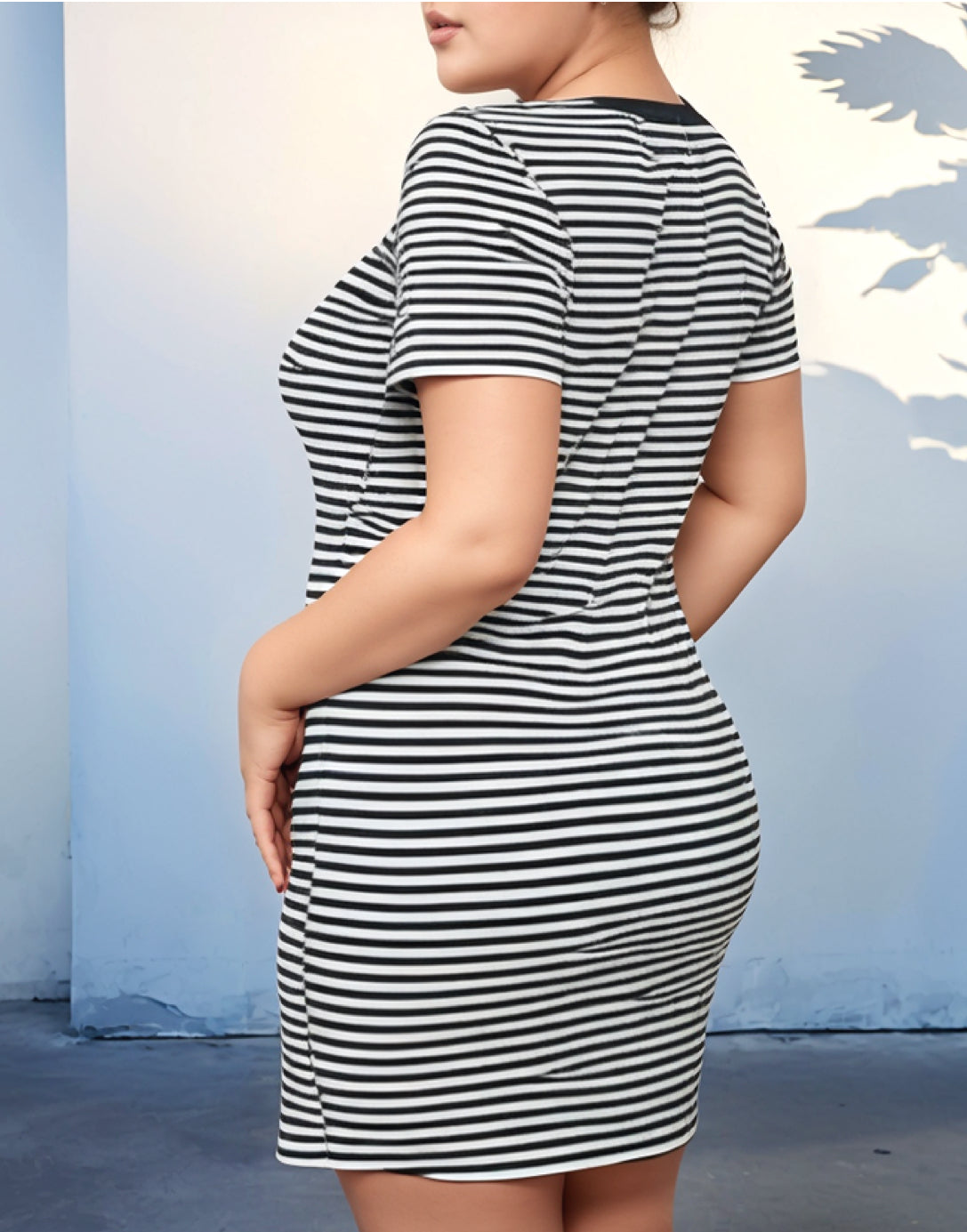 Back view of Plus Size T-Shirt Dress.