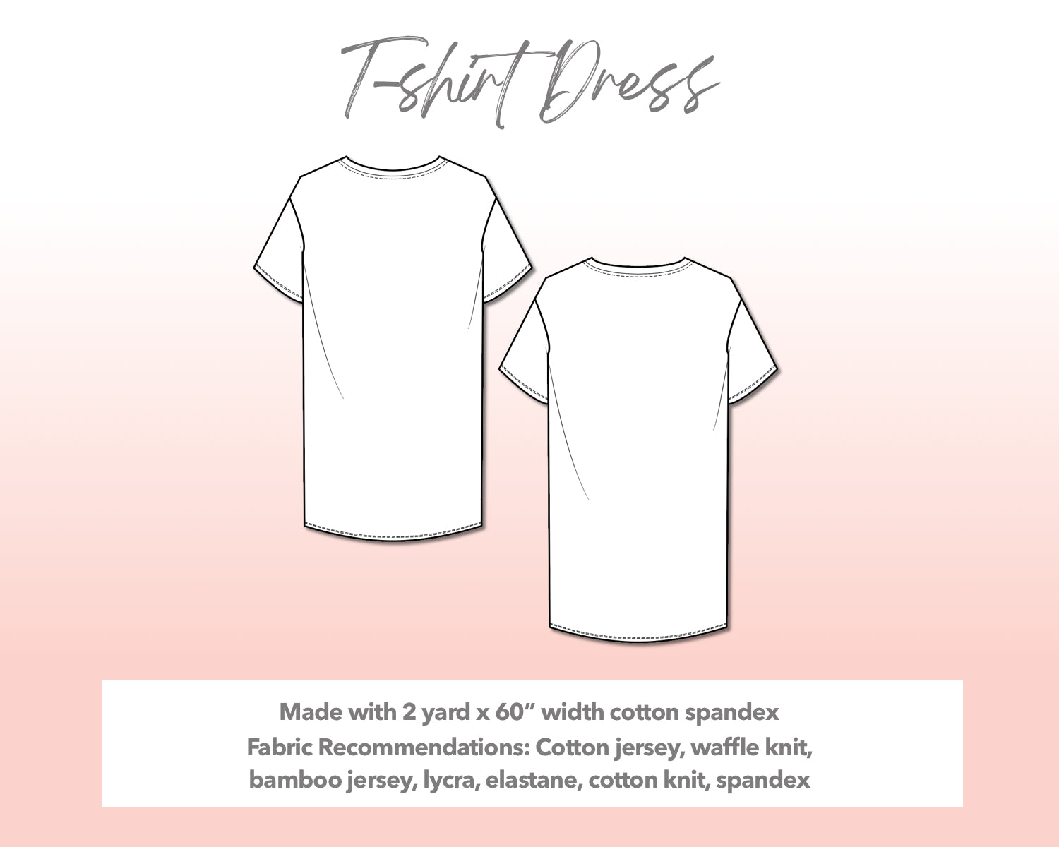 Plus Size T-Shirt Dress Sewing Pattern Patterns For Less Plus Size T-Shirt Dress Sewing Pattern Patterns For Less